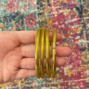 Rubber gold bangles